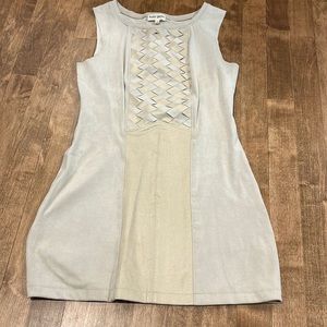 suede beige dress